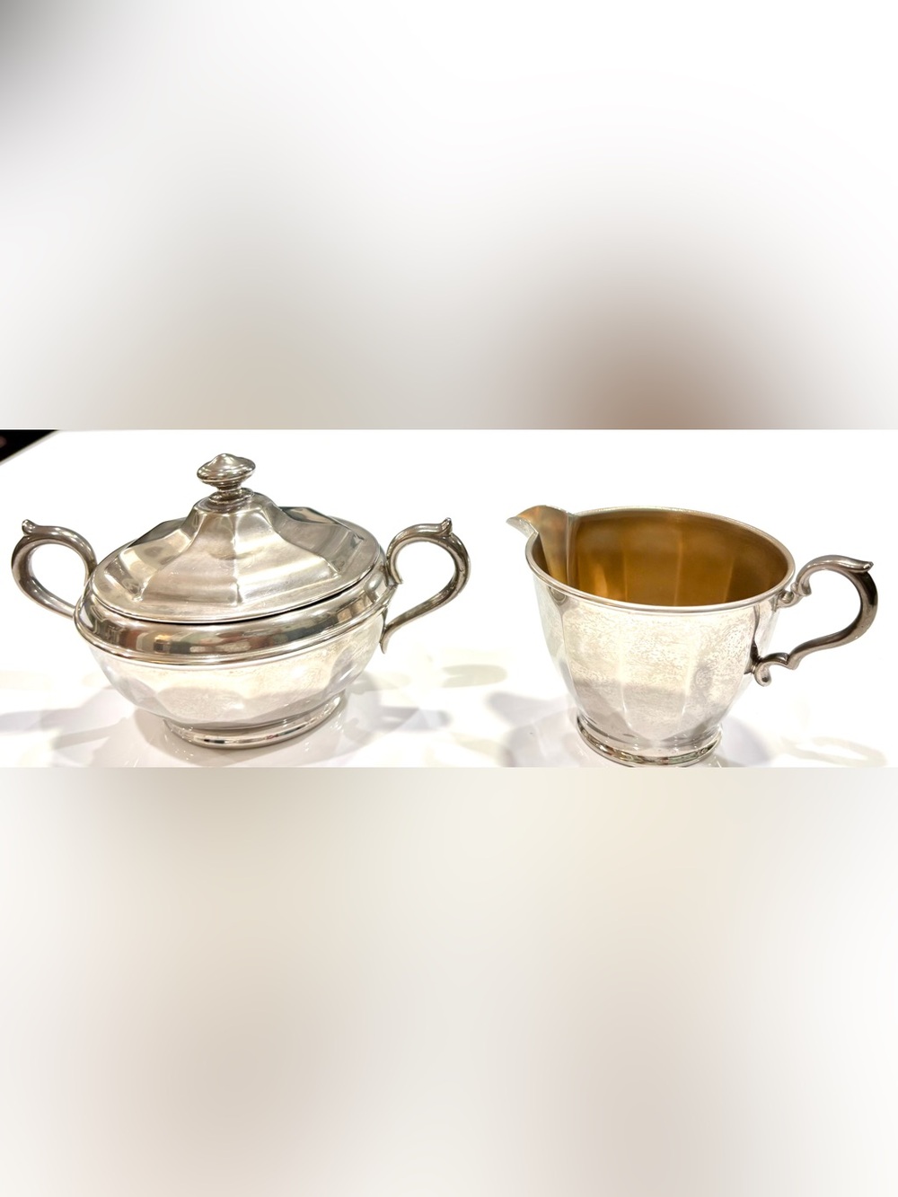 Vintage Manning, Bowman & Co. Silver-Plated Sugar Bowl and Creamer Set